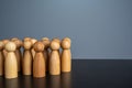 Crowd of people figurines. Social survey and public opinion, electorate. Royalty Free Stock Photo