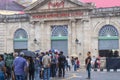 Crowd of people at the funeral honor of fallen firefighters in a supertanker fire in Matanzas, Cuba