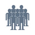 Crowd of people icon. throng isolated. Society Vector Royalty Free Stock Photo