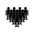 Crowd of people icon. throng isolated. Society Vector illustration Royalty Free Stock Photo