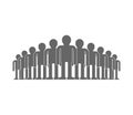 Crowd of people icon. throng isolated. Society Vector illustration Royalty Free Stock Photo