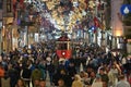 Crowd of People on Istiklal Street in Istanbul, Turkiye