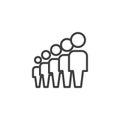 Crowd of people line icon Royalty Free Stock Photo