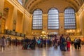 Crowd of People in the Main Councourse of Grand Central Terminal during the Christmas Holidays Royalty Free Stock Photo