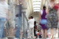 Crowd of people in museum of Vatican Royalty Free Stock Photo