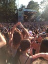 Crowd of people at a music festival