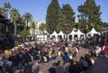 Crowd of people outdoor waiting for a concert in Nice