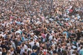 Crowd of people in park Mauerpark in Berlin Royalty Free Stock Photo