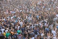 Crowd of people in park Mauerpark at fete de la musique