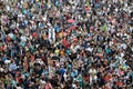 Crowd of people at Pl Sant Jaume, Barcelona