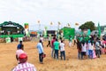 Crowd of people at a pre-election rally in Sri Lanka