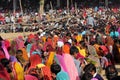 Crowd of people at Pushkar fair Royalty Free Stock Photo