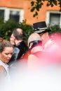 Crowd of people, rainbows all around. Gay pride at Copenhagen, year 2018 Royalty Free Stock Photo