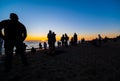 Crowd on beach during music festival