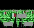 Crowd of people with signs and Italian flags illustration