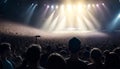 A crowd of people at a stadium rock concert, live event. Generative AI Royalty Free Stock Photo
