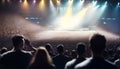 A crowd of people at a stadium rock concert, live event. Generative AI Royalty Free Stock Photo
