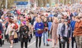 A crowd of people on the stocks immortal regiment.