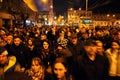 Crowd of people during a street protest