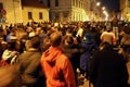 Crowd of people during a street protest