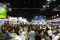 Crowd people in thailand mobile expo event
