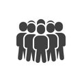 Crowd of people vector icon