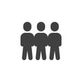 Crowd of people vector icon