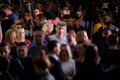 Crowd of people visit business event