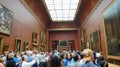 Crowd of people visiting Lourve Royalty Free Stock Photo