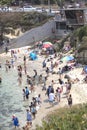 Crowd of People on a warm Summer`s Day at La Jolla Cove