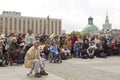 Crowd of pilgrims