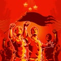 Crowd Protest Revolution Poster Propaganda Background