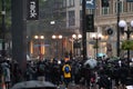 Crowd of protesters at Westlake Center in downtown Seattle on May 30 2020