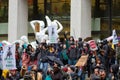 Crowd Protesting Against Banks in Downtown Portland