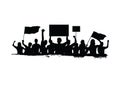 crowd protesting. Vector illustration decorative design Royalty Free Stock Photo