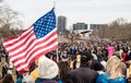 Crowd of protestors at March For Our Lives in Columbus Ohio Royalty Free Stock Photo