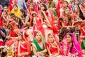 A crowd of Rajasthani women