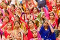 A crowd of Rajasthani women