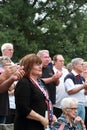 Crowd at Save Our Cross Rally, Knoxville, Iowa Royalty Free Stock Photo