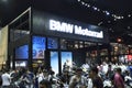 Crowd in side view of BMW booth exhibition at THE 39th BANGKOK INTERNATIONAL MOTOR SHOW 2018.