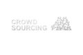 CROWD SOURCING concept white background 3d Royalty Free Stock Photo