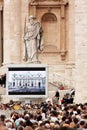 Crowd in st peter's square Royalty Free Stock Photo