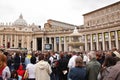 Crowd in st peter's square Royalty Free Stock Photo