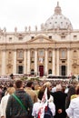 Crowd in st peter's square Royalty Free Stock Photo