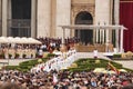 Crowd in st peter's square Royalty Free Stock Photo