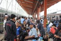 CROWD AT THE STATION