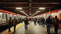 crowd subway platform Royalty Free Stock Photo