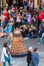 Crowd Takes Pictures Of Robot Character In Dragon Con Parade