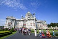 Crowd of tourists in The Ananta Samakhom Throne Hall.