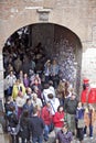 Crowd of tourists in Juliet Capulet's villa